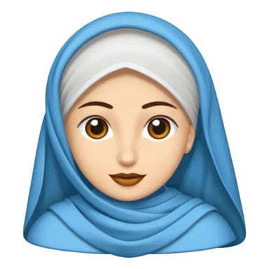 Mavi yuvarlağın içinde beyaz tik sticker