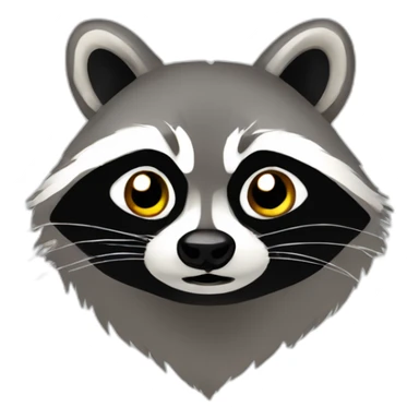 a raccoon in blob style sticker