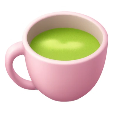 matcha in a light pink mug  sticker