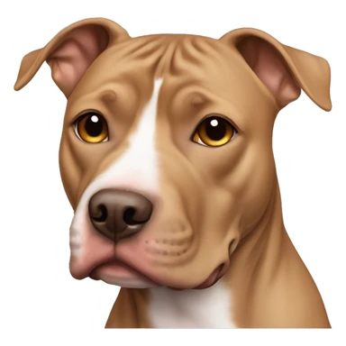 light brown american pitbull terrier with light brown eyes sticker