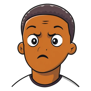 black man confused sticker