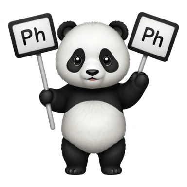 Сделай эмодзи где стоит панда у нее в руках табличка а на табличке написано @ph1lanthropov sticker