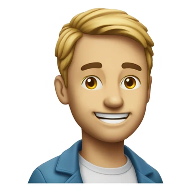 Un'emoji sorridente con una lacrima che gli scende dall'occhio destr sticker