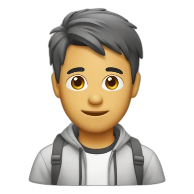 chico con computadora sticker