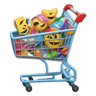 cart full of stickers sticker