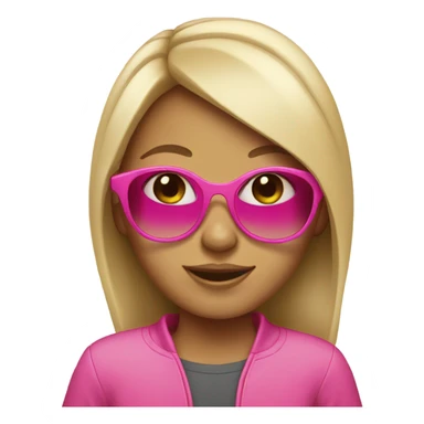 Girl whit sunglasses pinks  sticker