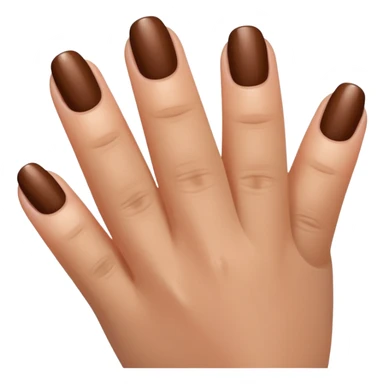 💅🏼 comme cet émoji, mais les ongles et le vernis en marron sticker