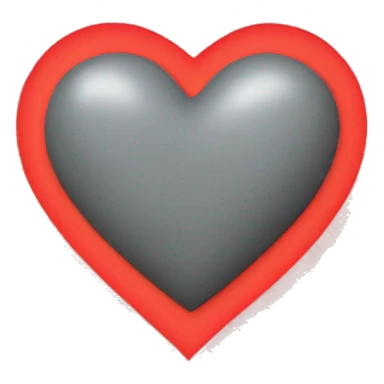 Grey heart surrounded in red light sticker