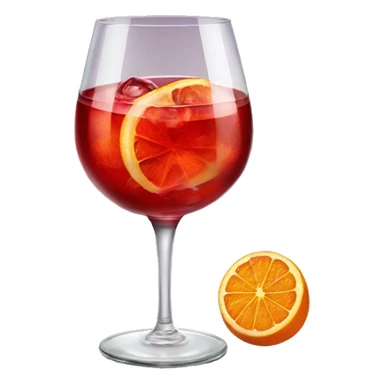 Campari Spritz in big glass of wine  sticker