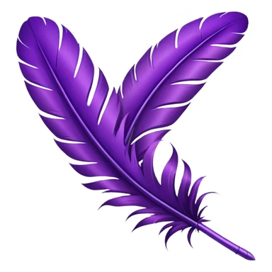 Purple feather modern minimailstic design with removed background 🪶 sticker