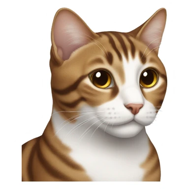 Brown and white tabby cat  sticker
