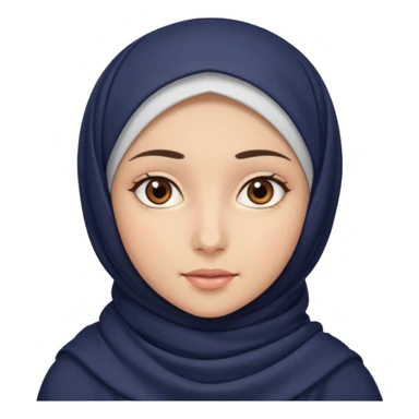 بنت محجبه. بشرتها بيضاء مائله للبني عيونها بنيه  sticker