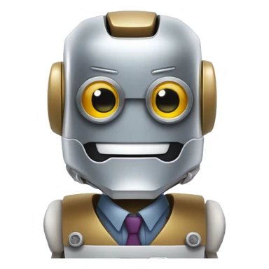 Robot sommelier con bigote largos y enroscados  sticker