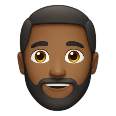 Brown skinned guy with beard sticker