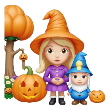   jeff koons halloween girl garden gnome puffy inflatable sticker