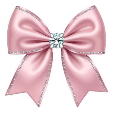 light pink bow with diamonds sticker