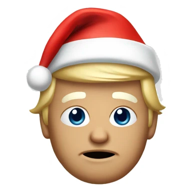 Donald trump in a Santa hat sticker