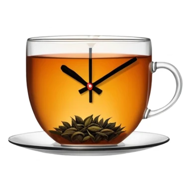 Tea mixed ng a clock  sticker