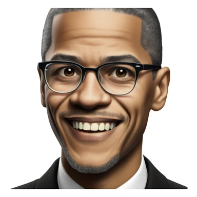 Realistic image of Malcolm x smiling  sticker