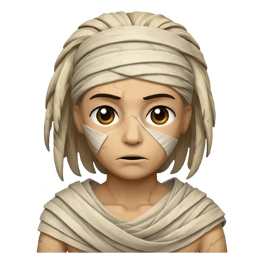 mummy disheveled hair  sticker