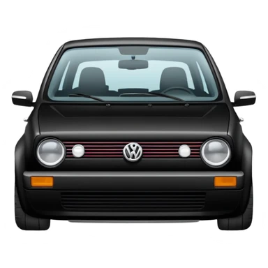 Volkswagen Golf Beyaz Renk Siyah Renk Cam sticker