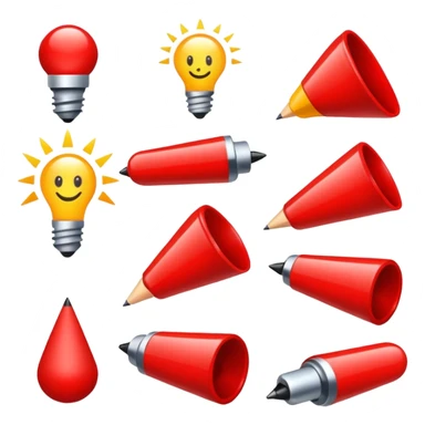 Objetos de estudos nos tons vermelhos sticker