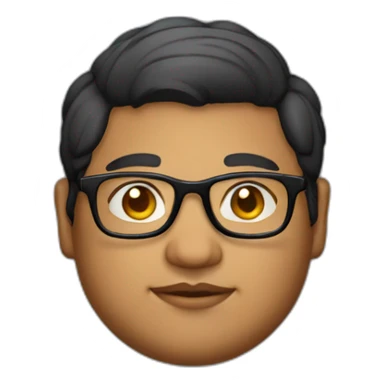 chubby-indian-black-framed-glasses-it-guy sticker