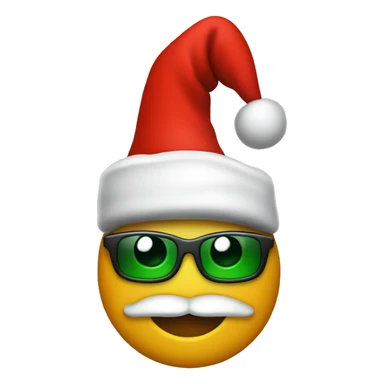 Apple Inc. logo with a Christmas hat sticker