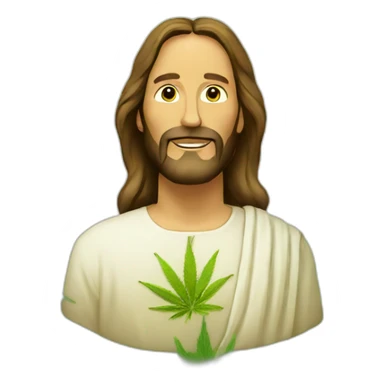 jesus promoting marijuana sticker
