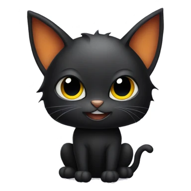 a black cat wearing a halloween costume dressed as a bat sticker