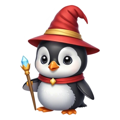 Penguin Wizard, baby, very cute sticker