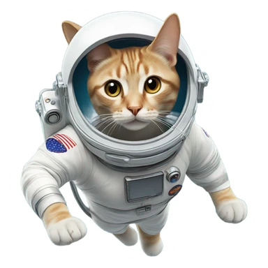Cat astronaut in space  sticker