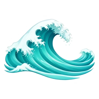 Ocean wave with Ukrainian text "Хвиля" sticker