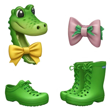 crocs and bow sticker