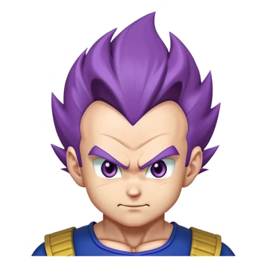 Vegeta with violet hair sticker