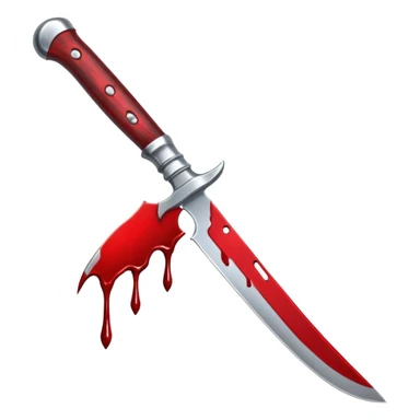 A blood dripping knife pointing diagonal, in the style of your bleeding skull art sticker