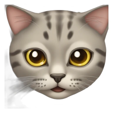 Cat three eyes two heads sticker