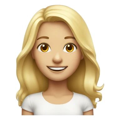 smiling blonde girl portrait sticker