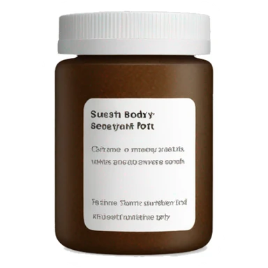 body scrub pot with label sticker