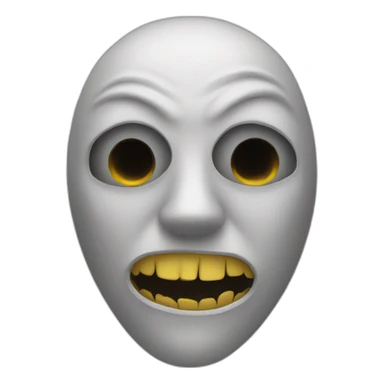 Scary mask sticker
