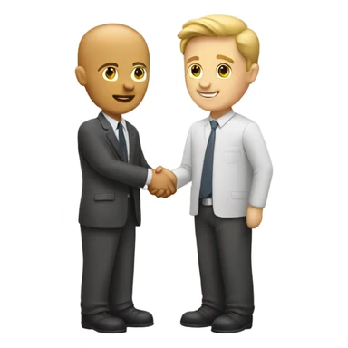 White male shaking hands  sticker