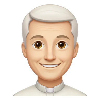 white catholic priest sticker