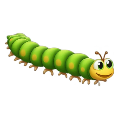caterpillar with goose sticker