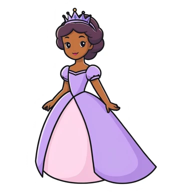 Black princess sticker