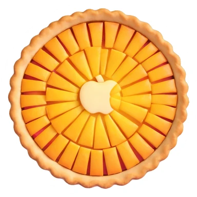 apple tart seen from above sticker