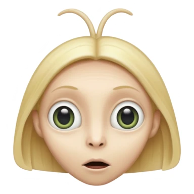 blonde hair alien sticker