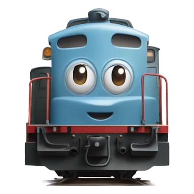 A electric locomotive (With little Kirby eyes on the front of the trains face) sticker