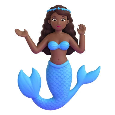 black mermaid with dark skin sticker