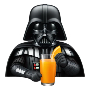 Darth Vader drinking orange juice sticker