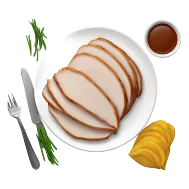 Easy Sliced Turkey Breast in a plate sticker